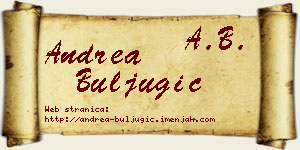 Andrea Buljugić vizit kartica